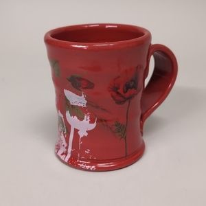 Justin Rothshank floral poppy mug handmade ceramic earthenware art (2017) art